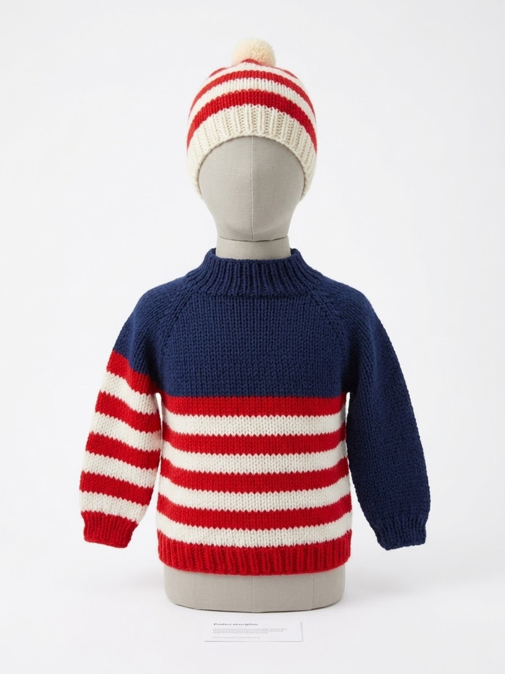 Kids Navy, Red & White Striped Knit Sweater